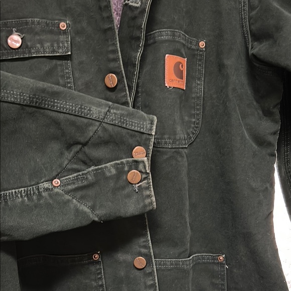 Carhartt Men's Dark Green Jacket (field coat/farm coat) - Picture 4 of 5